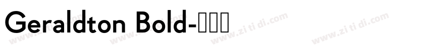 Geraldton Bold字体转换